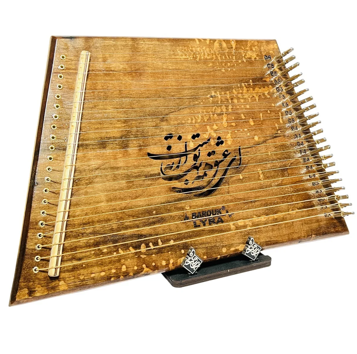 چنگ باروک مدل لیرا طرح عشق