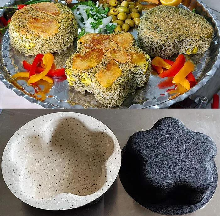 قالب ته چین به گز مدل گل