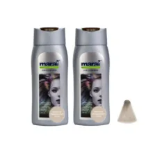 شامپو رنگساژ مارال شماره 9.22 حجم 400 میلی لیتر رنگ دایموند سیلور مجموعه دو عددی