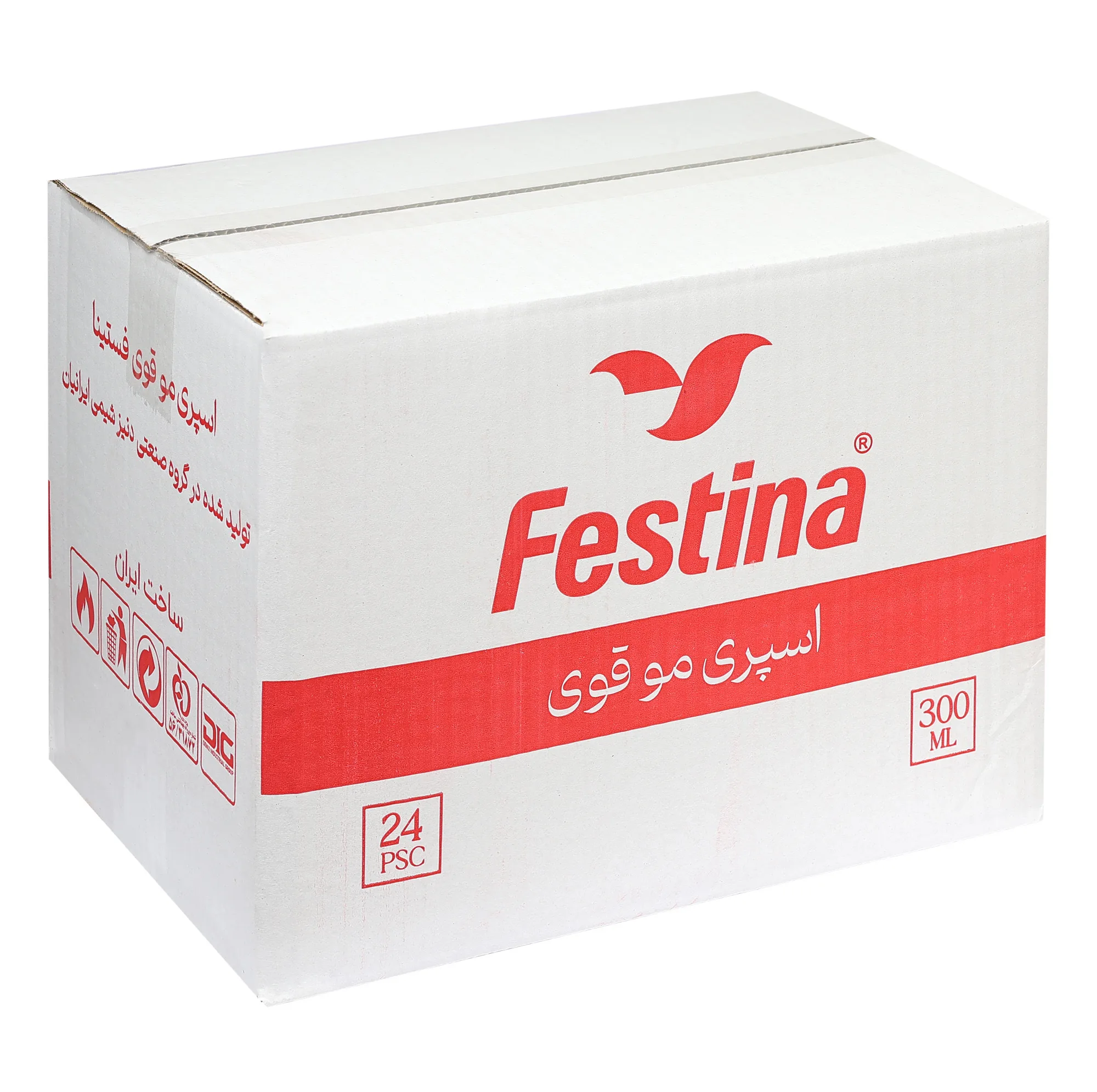 اسپری حالتدهنده مو با قدرت حفظ حالت مو چهار فستینا مدل 300 مناسب برای انواع مو حجم 300 میلیلیتر