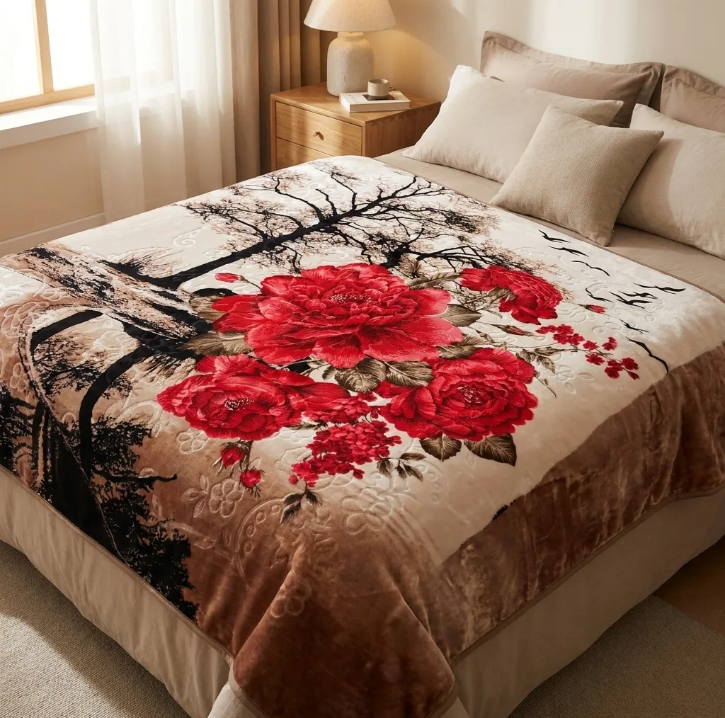 پتو شادیلون مدل Rose دونفره سایز 200x230 سانتی متر