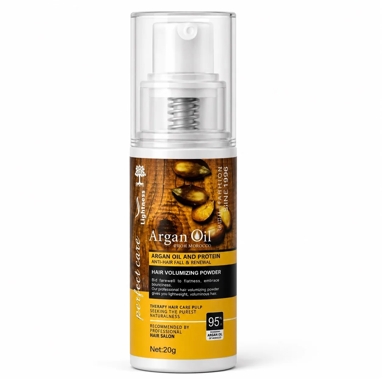 پودر پرپشت‌کننده مو لایتنس مدل  Argan Oil وزن 20 گرم رنگ مشکی