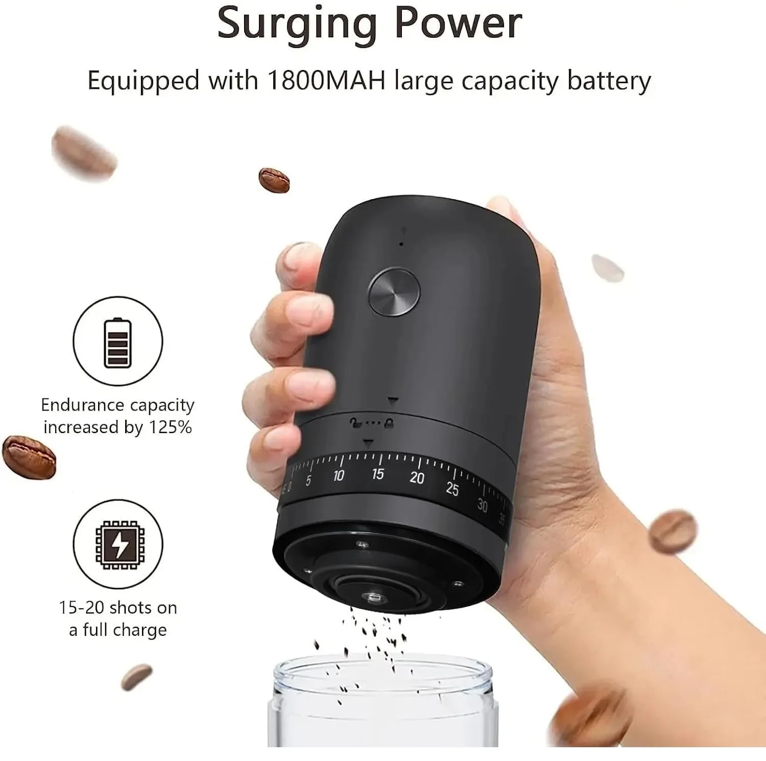 آسیاب قهوه مدل شارژی Electric Coffee Grinder