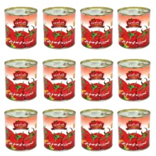 رب گوجه فرنگی غلیظ ضامن – 800 گرم بسته 12 عددی