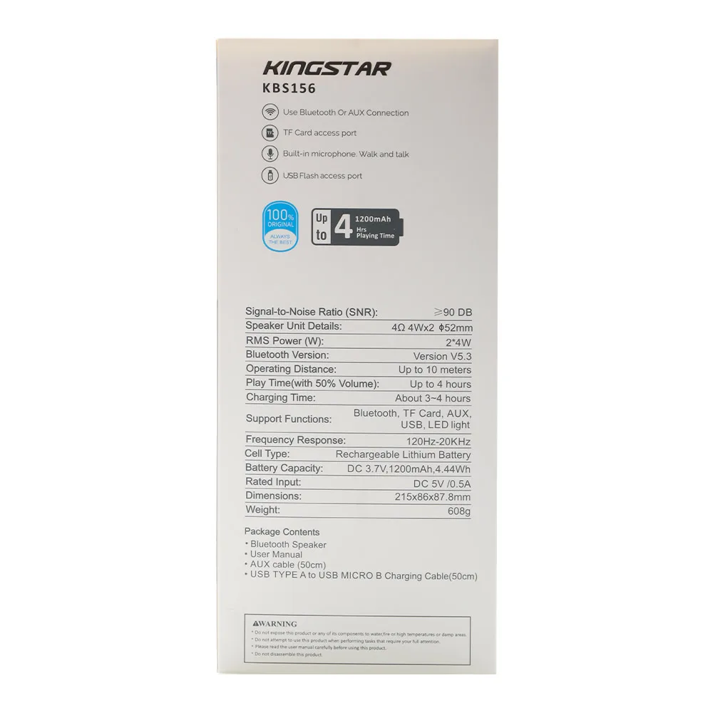 اسپیکر قابل حمل کینگ استار مدل KBS156