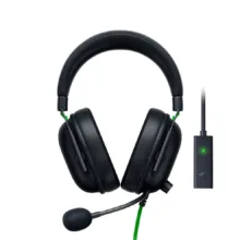 هدست مخصوص بازی ریزر مدل BlackShark V2 + USB Sound Card