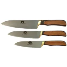 چاقو آشپزخانه مروارید زنجان کد 3496 مجموعه 3 عددی