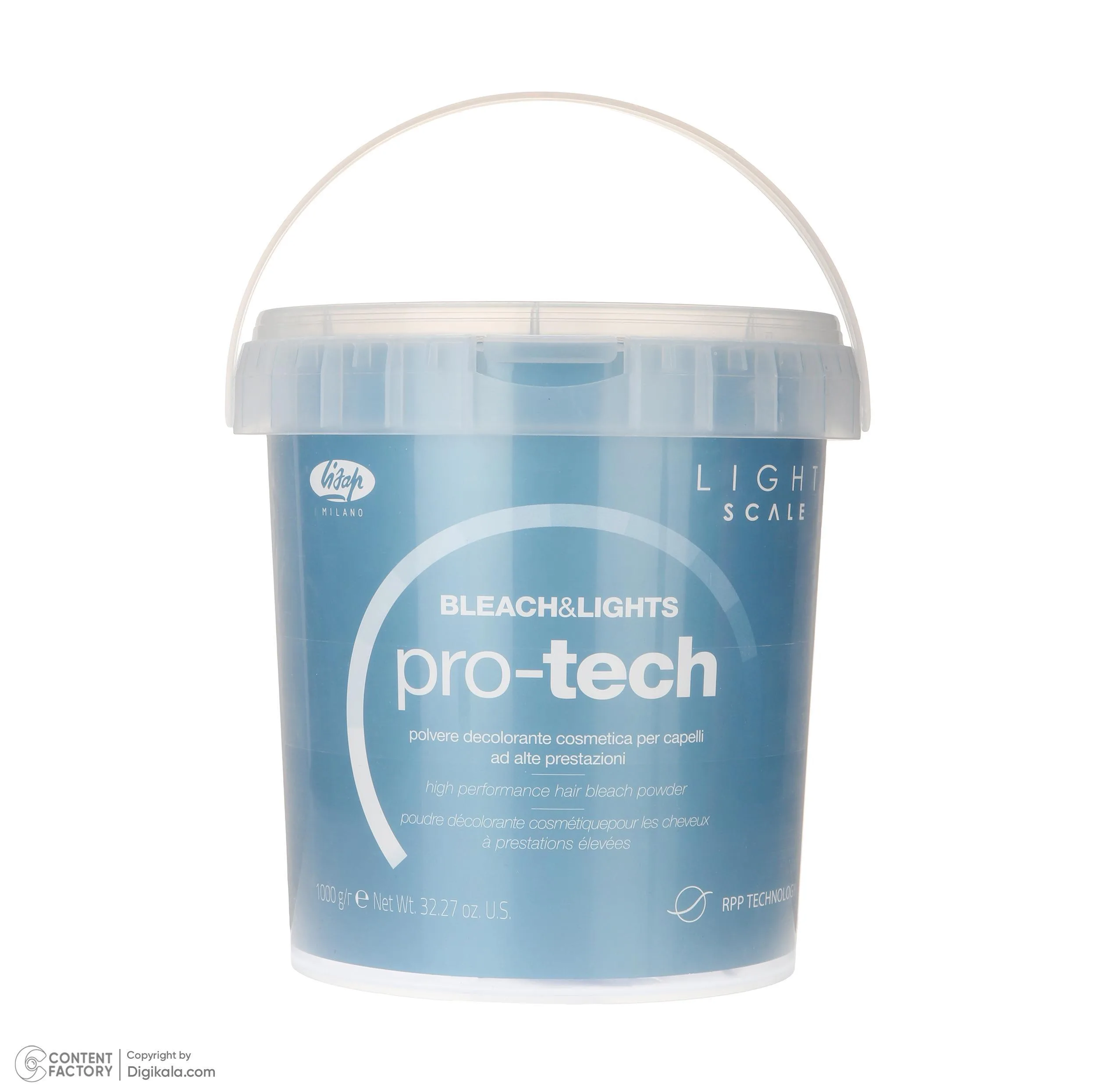 پودر دکلره لیزاپ مدل pro-tech وزن 1000 گرم رنگ سفید