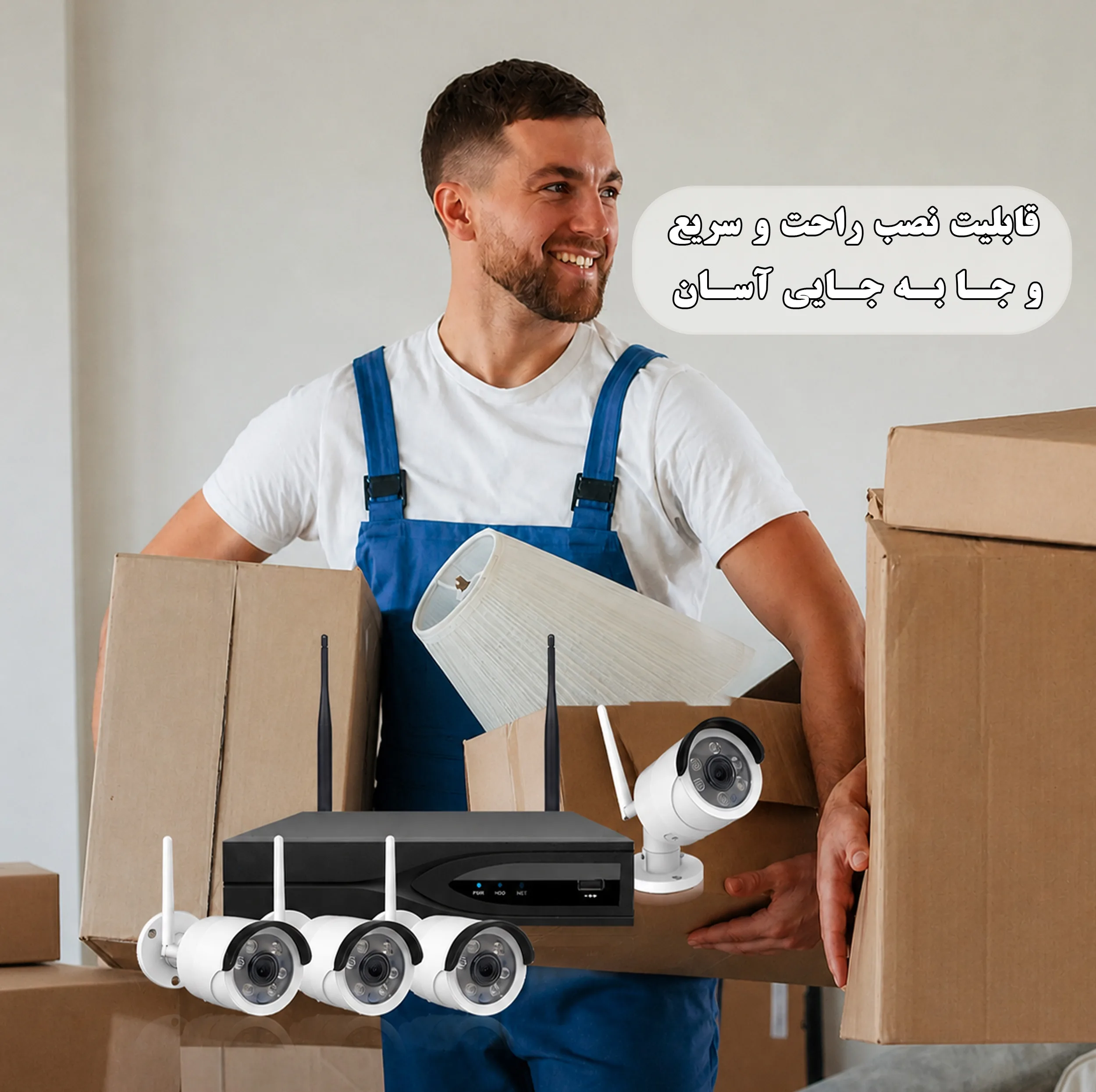 سیستم نظارتی تحت شبکه ویدئوپارک مدل 4CH Wifi NVR Kit
