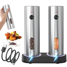 فلفل ساب و نمک ساب شارژی مدل KYMQ-67C مجموعه 2 عددی به همراه استند شارژ