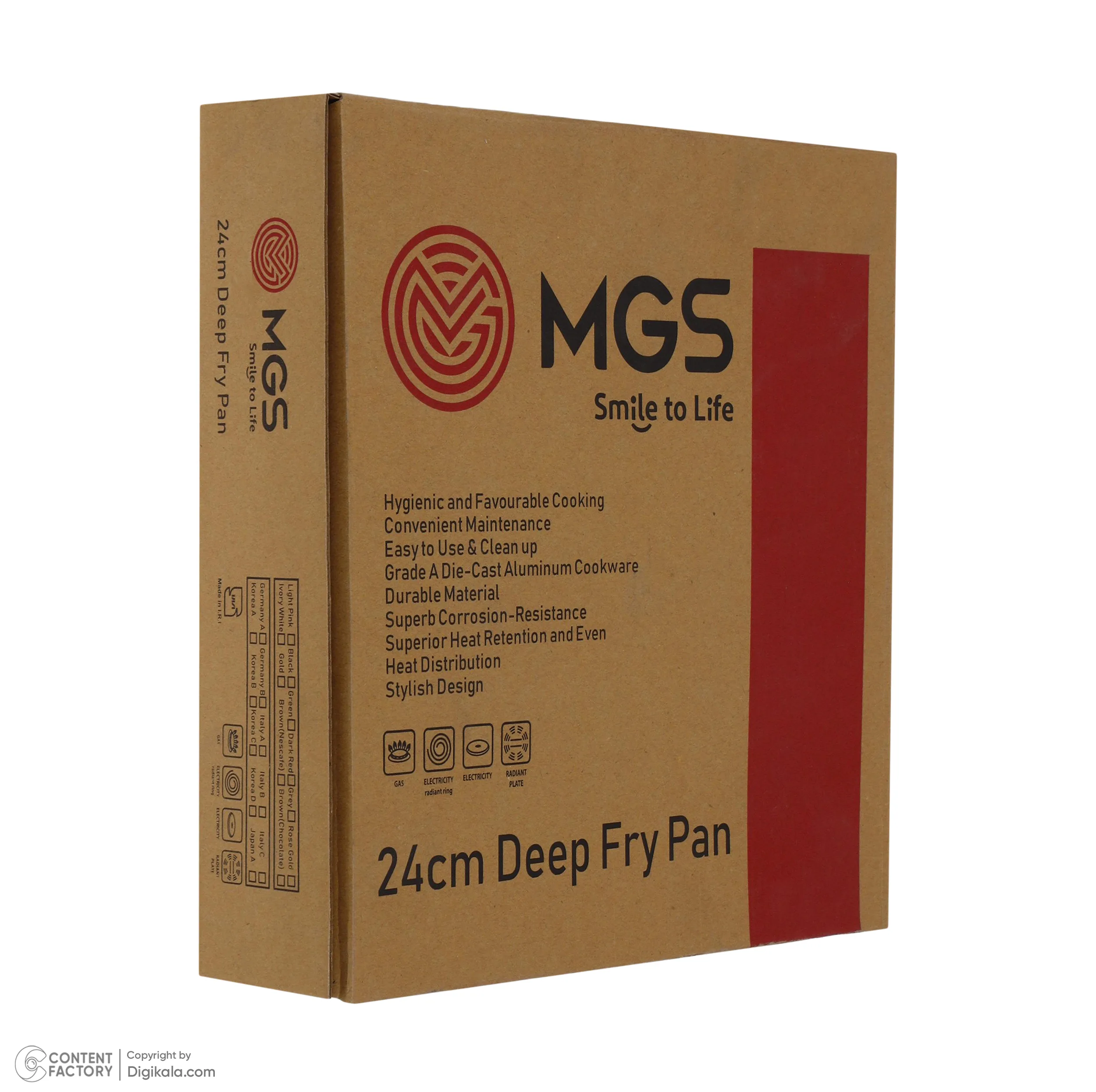 تابه ام جی اس مدل Deep Fry Pan سایز 24