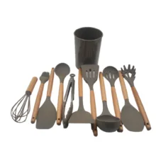 سرویس کفگیر و ملاقه 12 پارچه مدل کیچن ست silicone