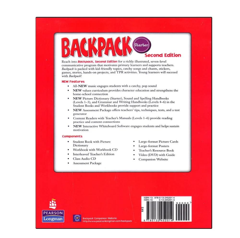 کتاب Backpack Second Edition اثر Marrio Herrera And Diane Pinkley انتشارات الوندپویان چهار جلدی