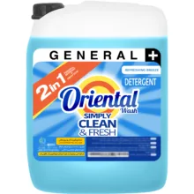 مایع لباسشویی ماشینی آبی اورینتال مدل GENERAL PLUS مناسب برای همه لباس ها حجم 10000 میلی لیتر