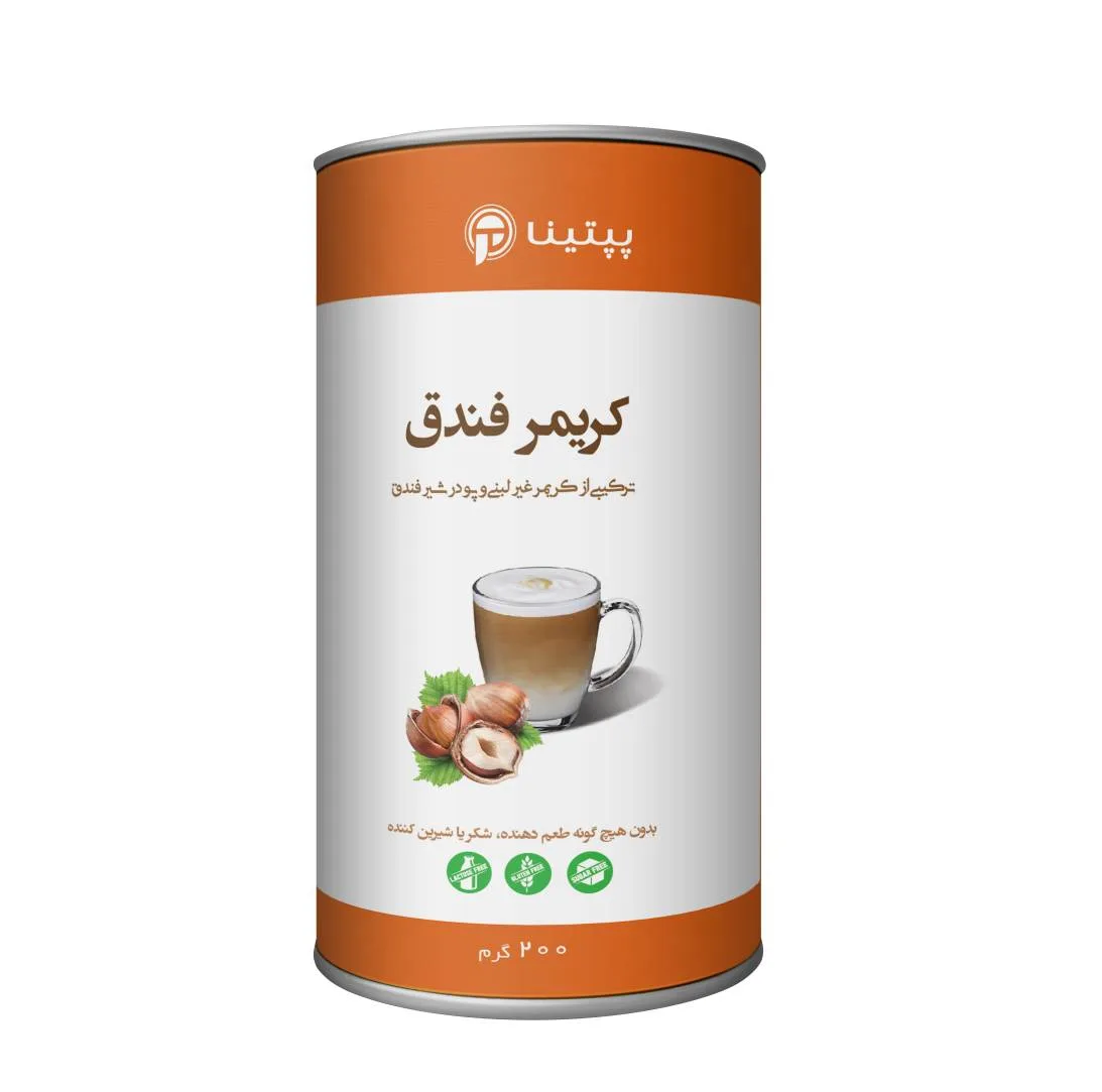 کریمر غیر لبنی با پودر شیر فندق بدون شکر پپتینا - 200 گرم