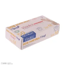 دستکش یکبار مصرف رز مریم مدل وینولکس سایز M بسته 50 عددی