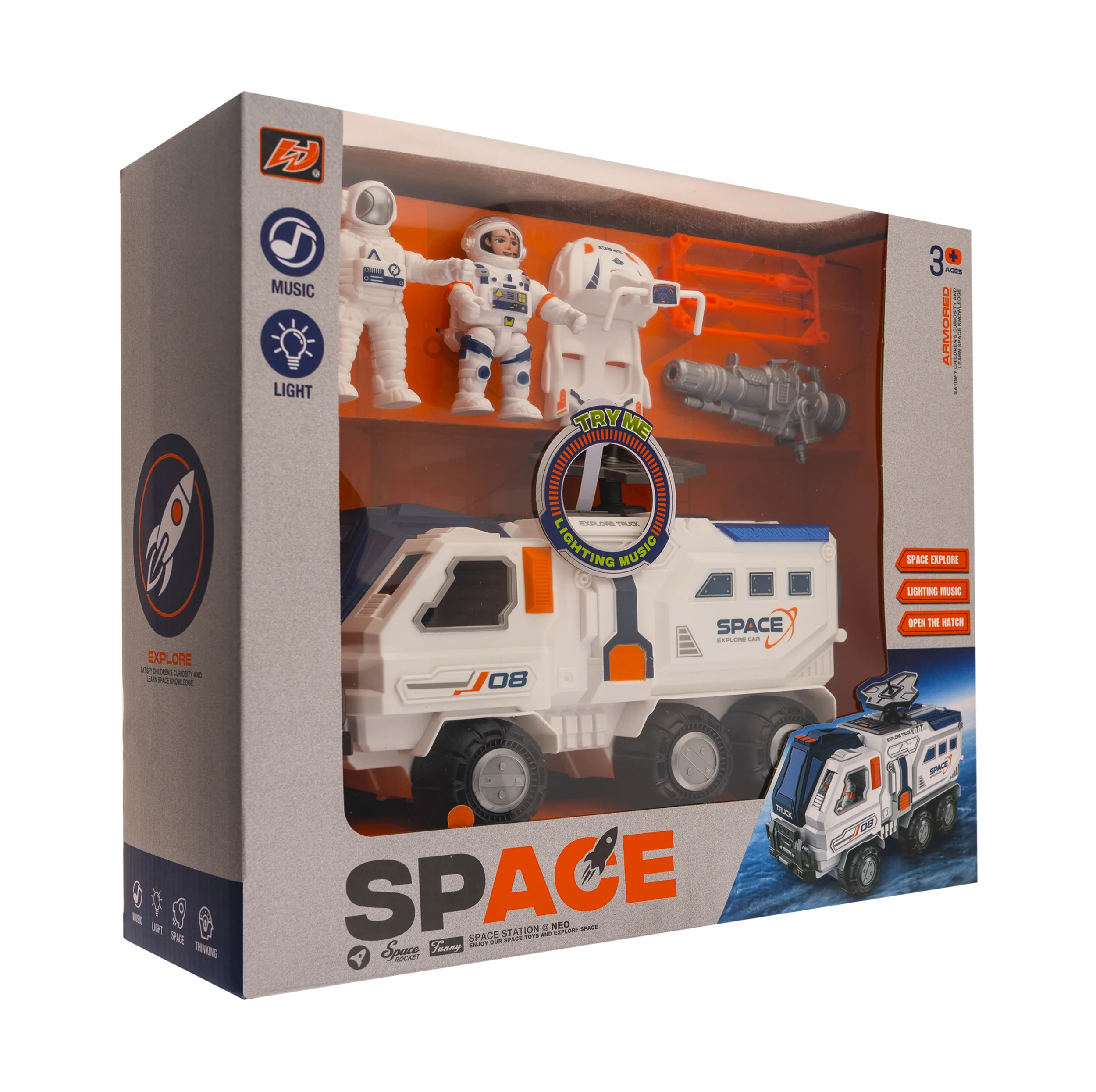 اسباب بازی طرح کامیون فضایی و فضانورد مدل space explore truck کد H -204