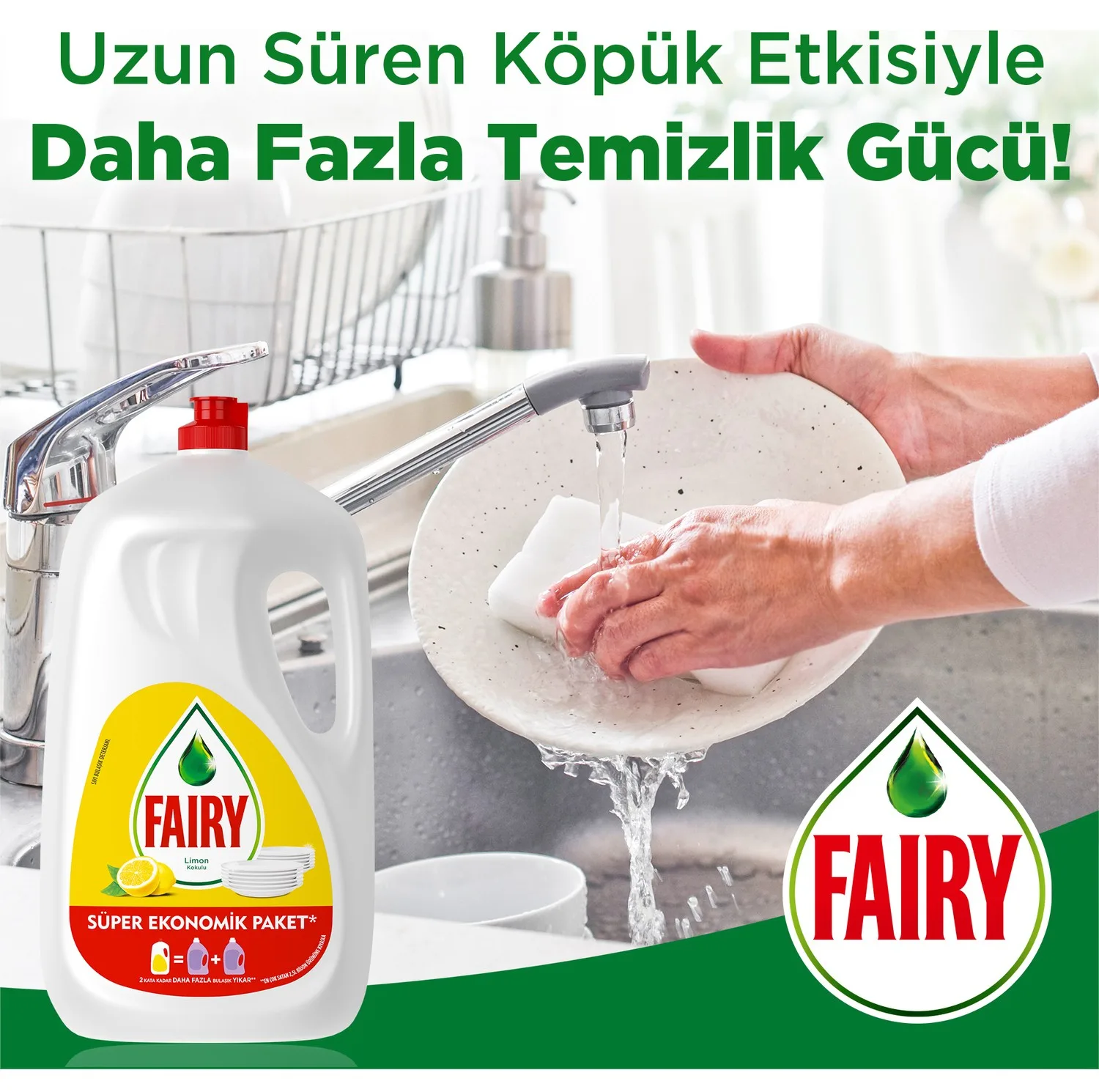 مایع ظرفشویی فیری مدل Limon Kokulu حجم 2600 میلی لیتر