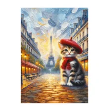 پازل 260 تکه آرت پازل مدل The Artist Cat in Paris كد 40270 مناسب نوجوان و بزرگسال