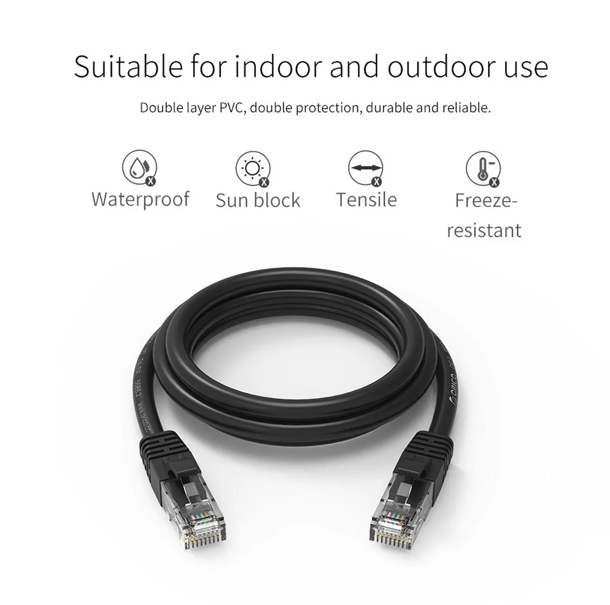 کابل شبکه CAT6 اوریکو مدل PUG-C6 طول 3 متر
