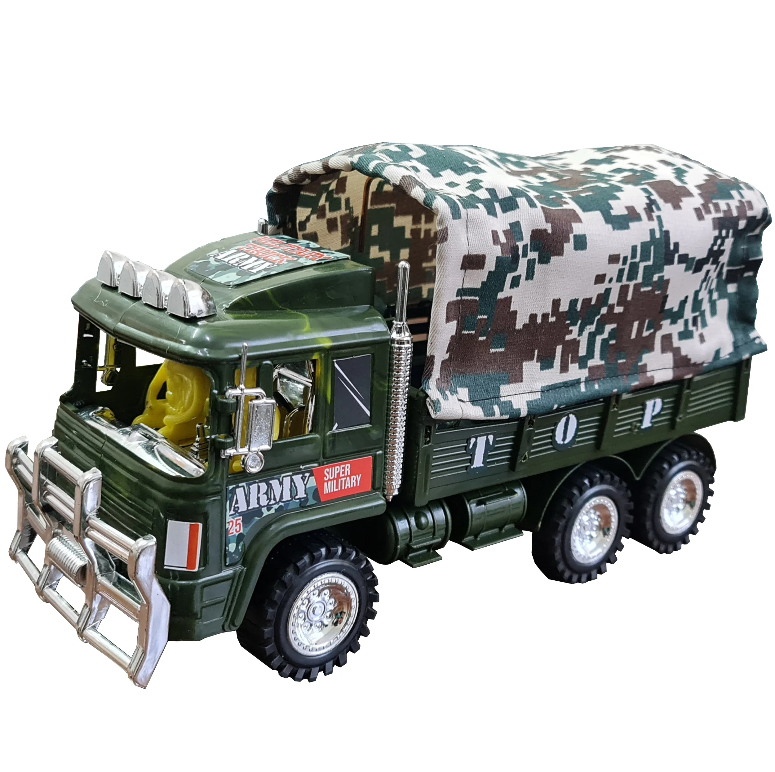 اسباب بازی جنگی مدل کامیون ارتشی حمل سربازان