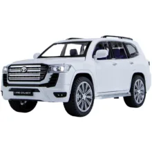 ماکت ماشین فلزی شاسی‌بلند تویوتا لندکروز ناب سل مدل land Cruiser VX با مقیاس 1:24، چراغ LED جلو و عقب، صدای موتور شبیه‌سازی شده، مکانیزم عقب‌کش، درب‌های بازشونده از بغل و بالا، رینگ و تایر لاستیکی