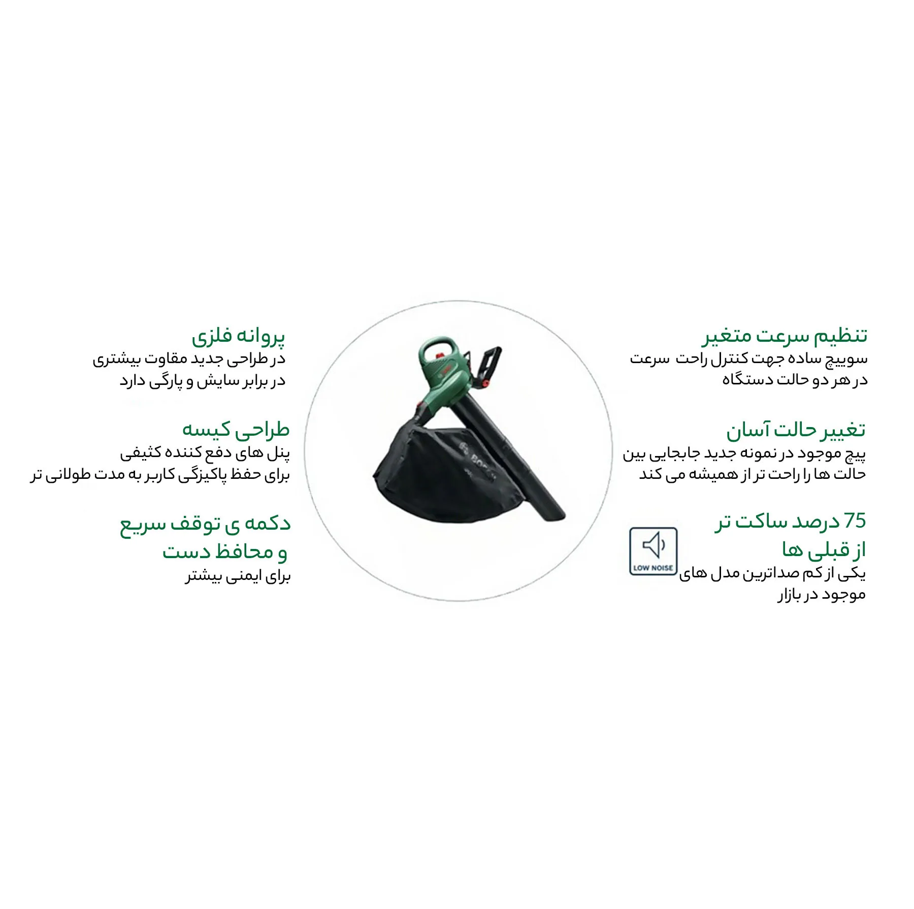 دستگاه دمنده و مکنده بوش مدل Universal Garden Tidy