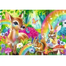 پازل 24 تکه راونزبرگر مدل Lovable Woodland Friends کد 12004160 مجموعه 2 عددی مناسب برای 4 سال به بالا