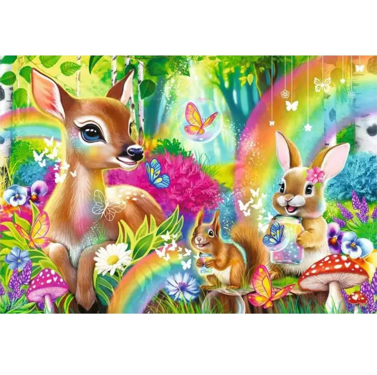 پازل 24 تکه راونزبرگر مدل Lovable Woodland Friends کد 12004160 مجموعه 2 عددی مناسب برای 4 سال به بالا