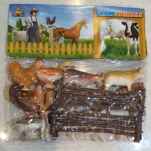 فیگور نیکی تویز طرح حیوانات اهلی مدل FARM ANIMALS بسته 14 عددی
