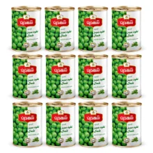 کنسرو نخود سبز شهدین – 370 گرم بسته 12 عددی