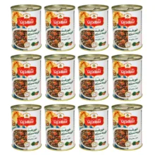 کنسرو خورشت سبزی با سویا  شهدین – 370 گرم بسته 12 عددی