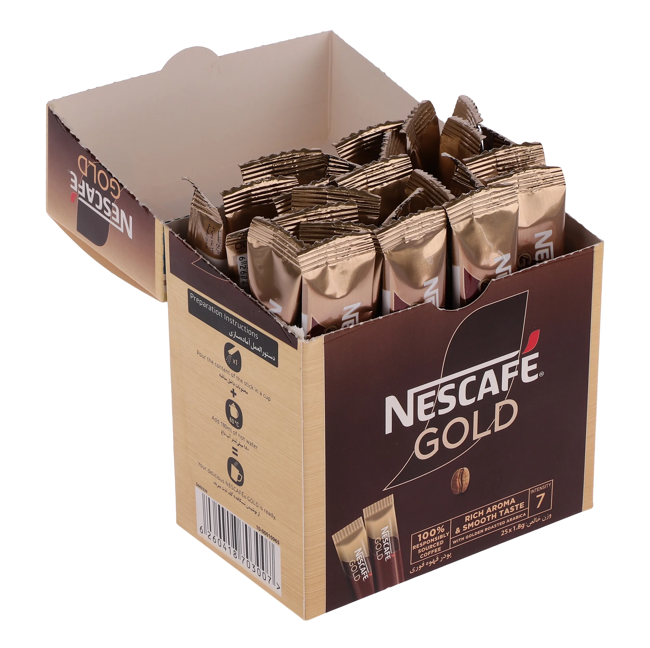پودر قهوه فوری گلد نسکافه - 1.8 گرم بسته 25 عددی