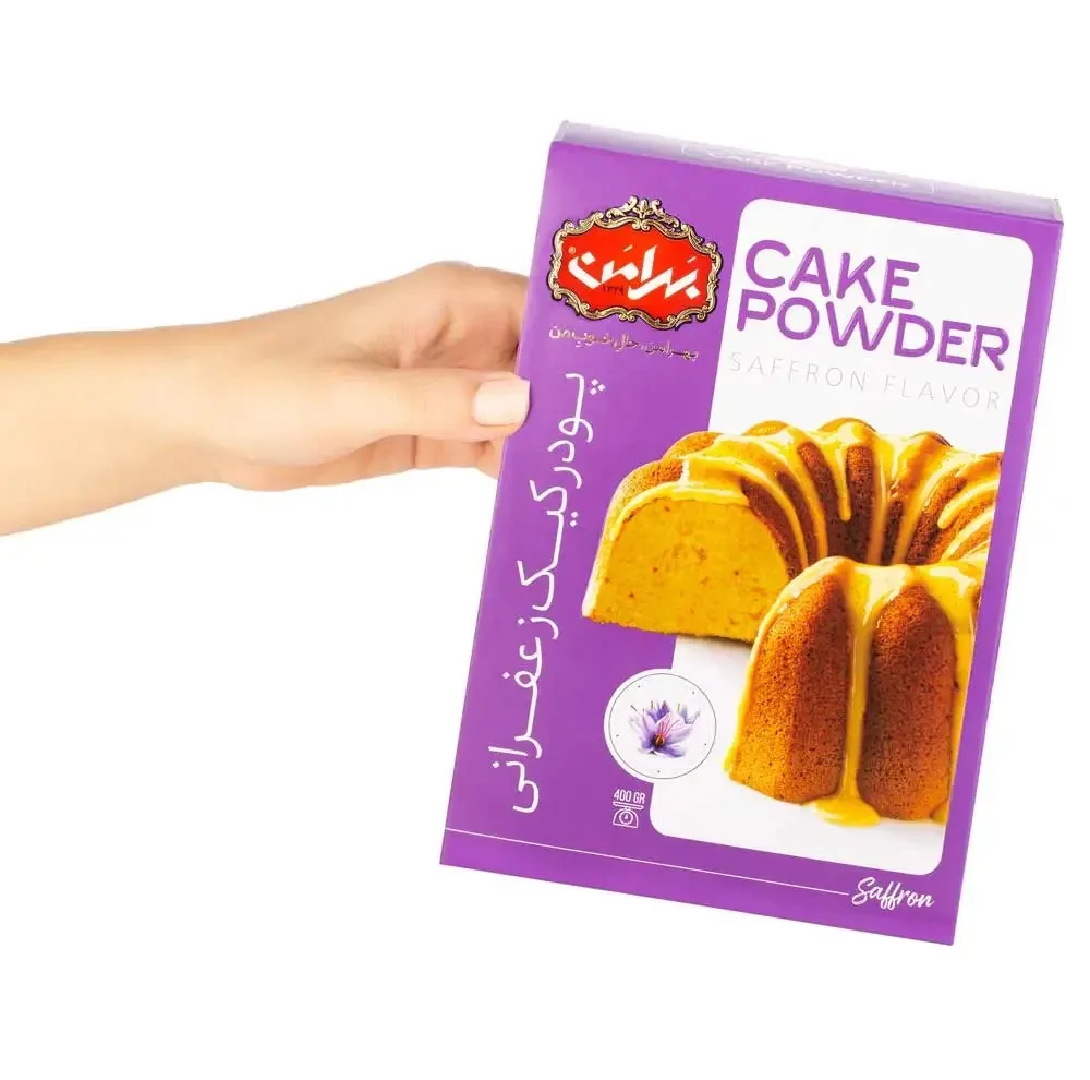 پودر کیک زعفران بهرامن - 400 گرم مجموعه 2 عددی