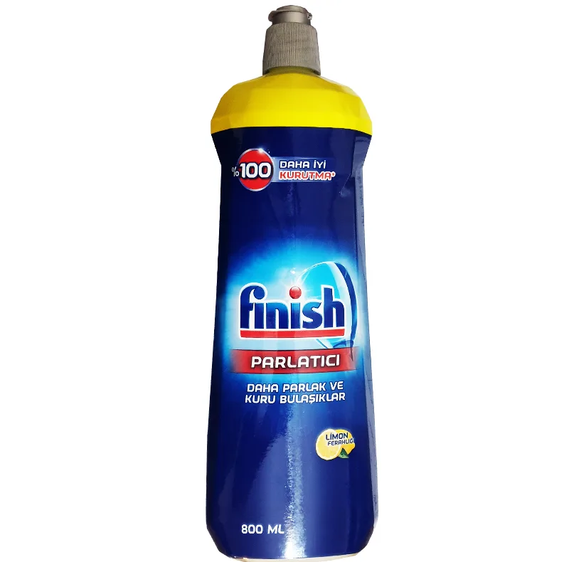 مایع جلادهنده ماشین ظرفشویی فینیش مدل Parlatici Lemon حجم 800 میلی‌لیتر