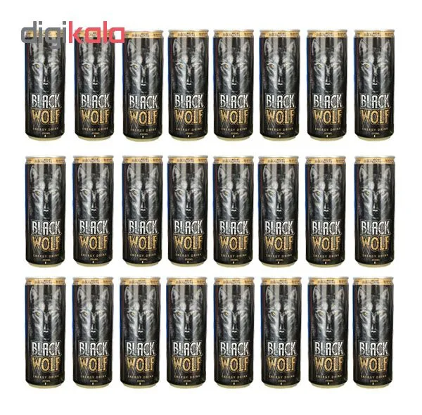 نوشابه انرژی زا بلک ولف- 250 میلی لیتر مجموعه 24 عددی