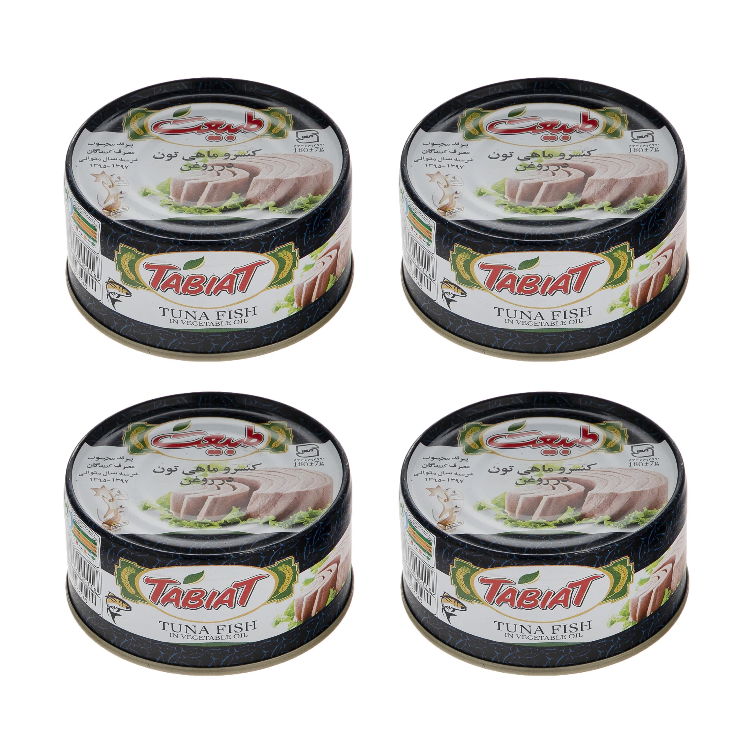 کنسرو ماهی تون در روغن گیاهی طبیعت - 180 گرم بسته 4 عددی