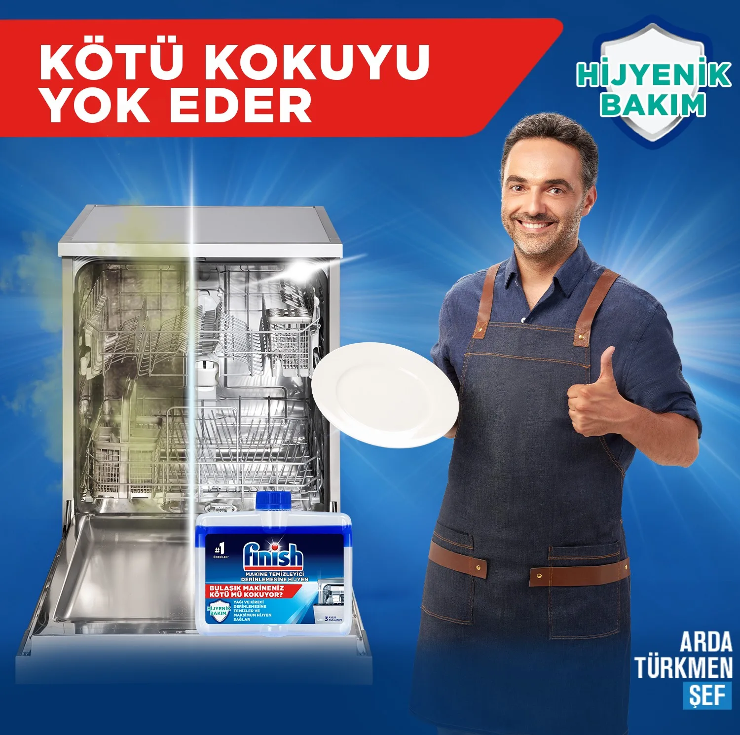 مایع جرم گیر ماشین ظرفشویی فینیش مدل Hijyenik Bakim حجم 250 میلی لیتر مجموعه 2 عددی