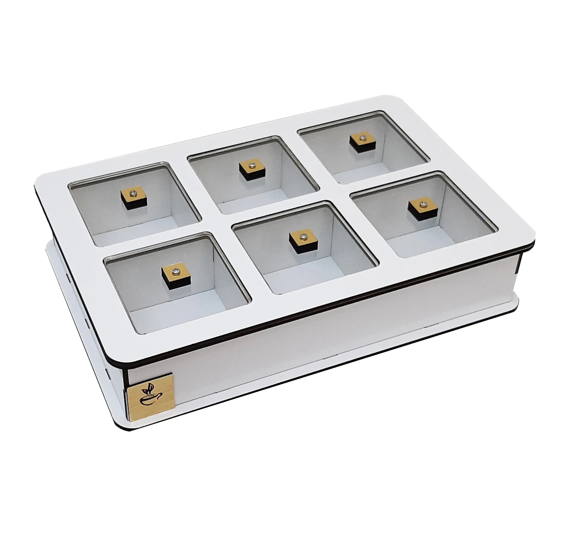 جعبه پذیرایی شکلاتخوری مستطیل مدل V101 با جنس چوب و پلاستیک، ساخت ایران، ابعاد 26x18x6 سانتیمتر، غیرقابل شستوشو
