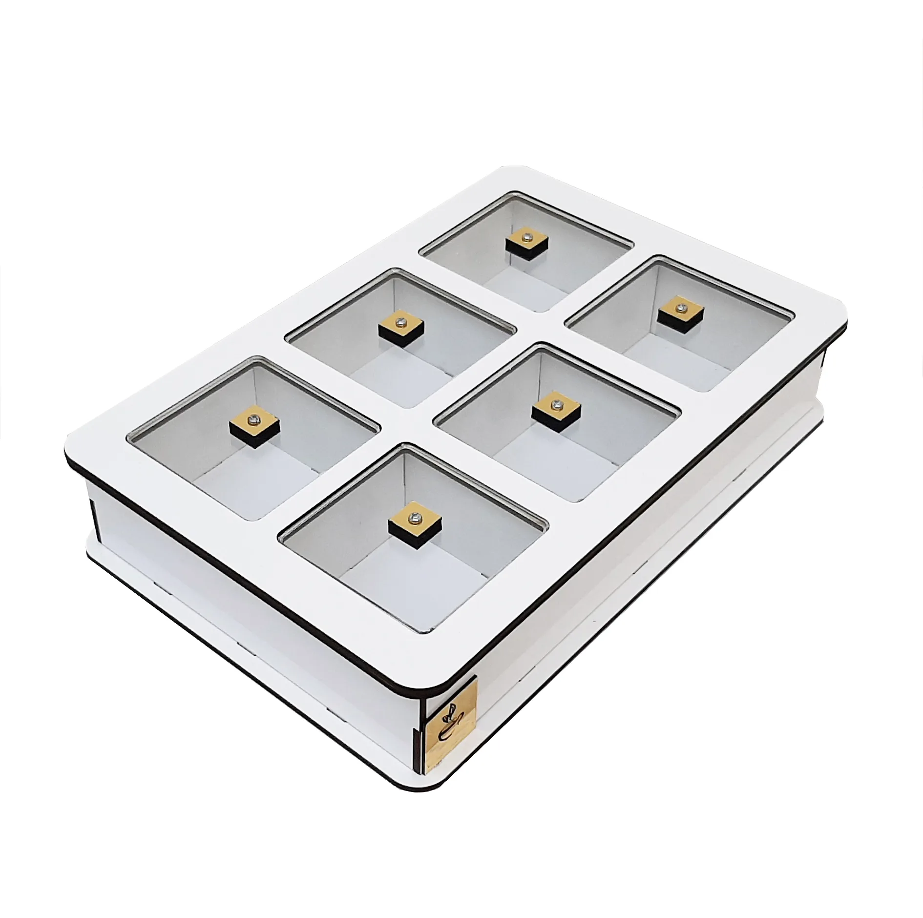 جعبه پذیرایی شکلاتخوری مستطیل مدل V101 با جنس چوب و پلاستیک، ساخت ایران، ابعاد 26x18x6 سانتیمتر، غیرقابل شستوشو