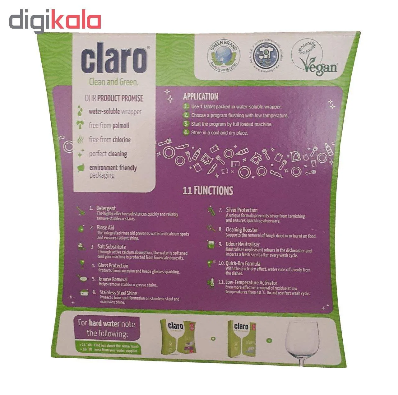 قرص ماشین ظرفشویی کلارو مدل 11in1 بسته 32 عددی