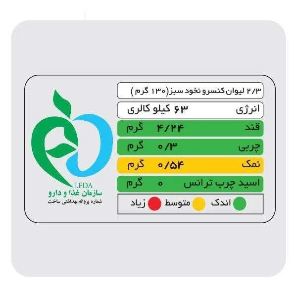 کنسرو نخود سبز شامینه - 350 گرم بسته 4 عددی