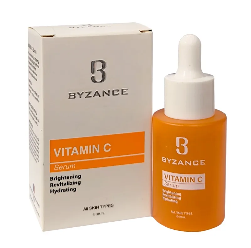 سرم شفافکننده و روشنکننده پوست بیزانس مدل Vitamin C مناسب برای انواع پوست حجم 30 میلیلیتر