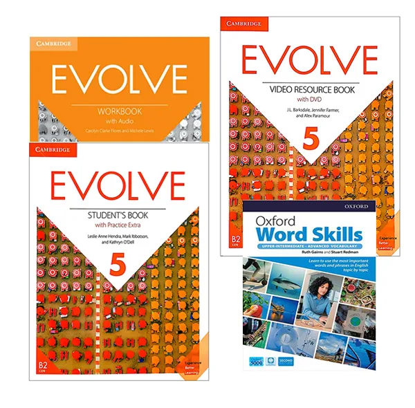 کتاب Evolve 5 و Oxford Word Skills Advanced 2nd اثر جمعی از نویسندگان انتشارات دانشگاه کمبریج 4 جلدی
