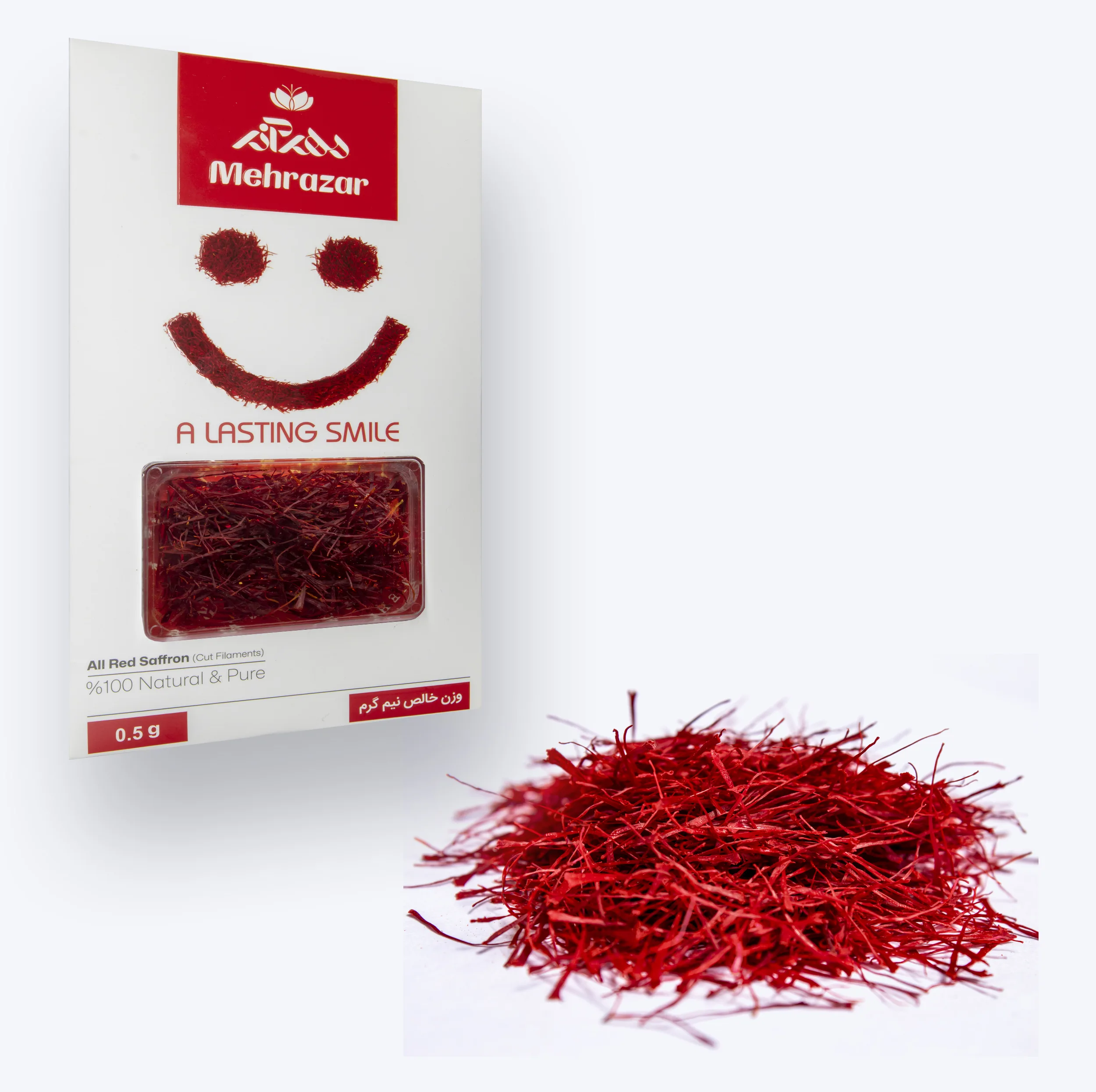 زعفران سوپر نگین صادراتی مهرآذر - 0.5 گرم بسته دو عددی