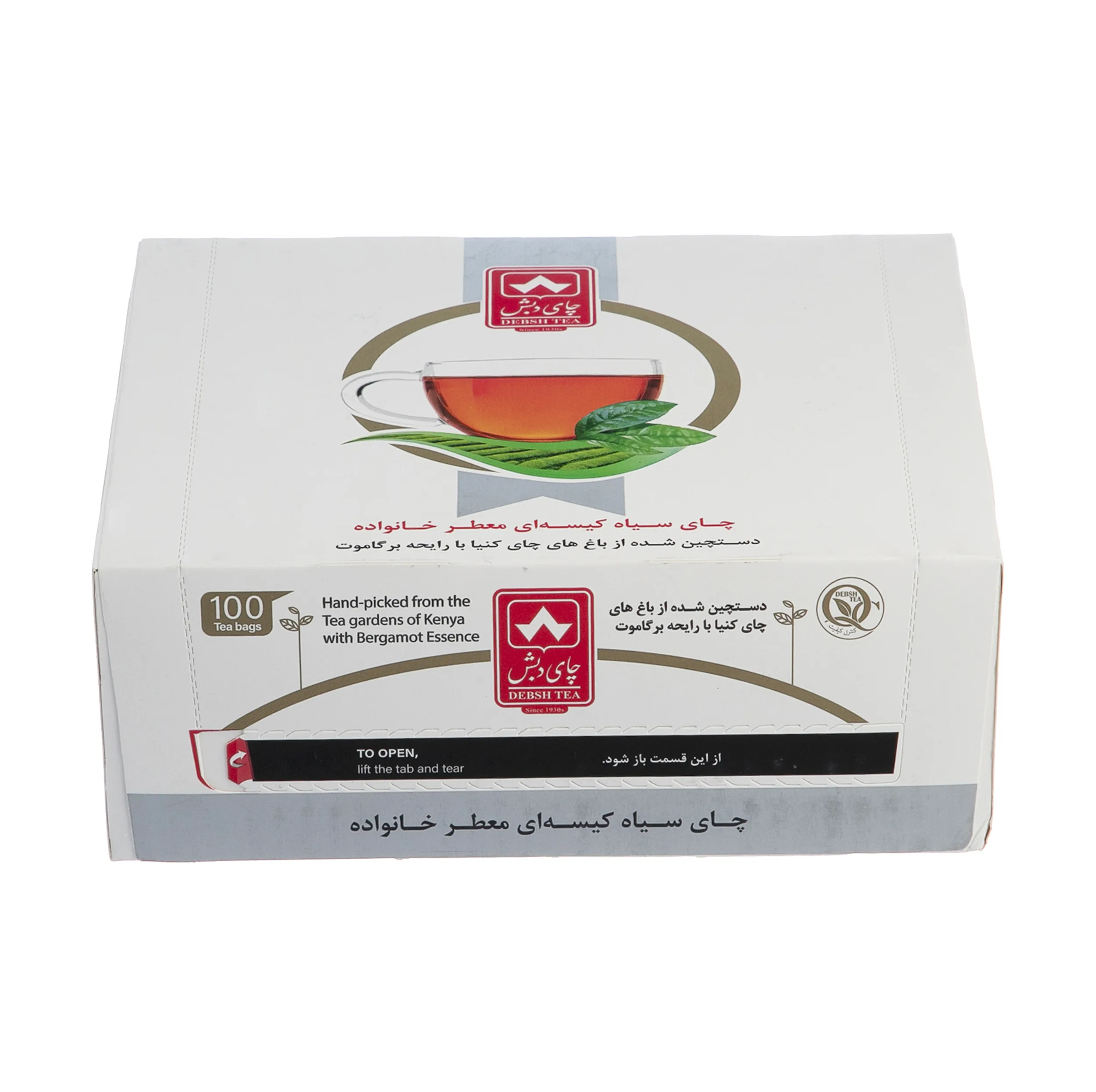چای کیسه ای عطری خانواده چای دبش بسته 100 عددی