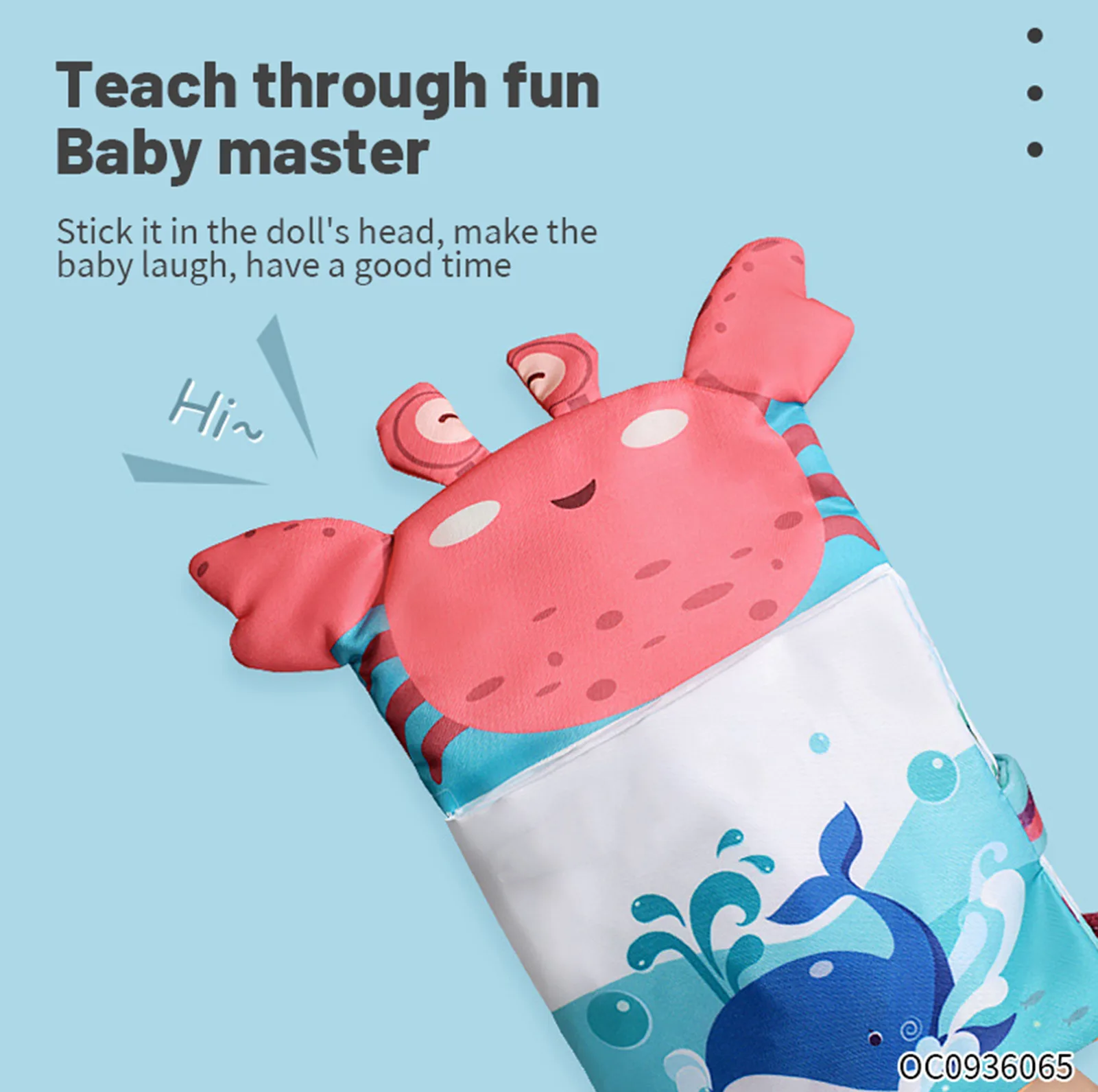بازی آموزشی سمید مدل کتاب پارچه ای دست ورزی دم دار و نمایش عروسکی طرح آبزیان دریا