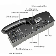 آچار سوکت زن شبکه مدل OPEN END-CAT7B به همراه تیغ بسته 3عددی