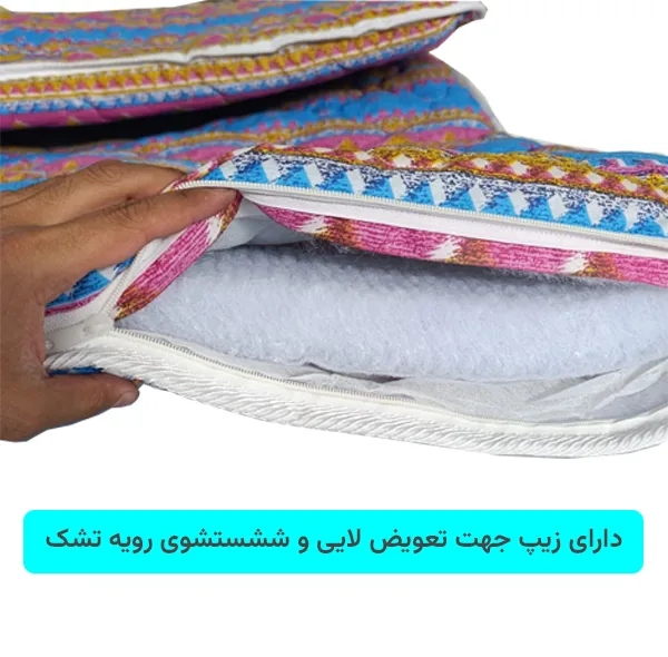 تشک مهمان اِسپی توره مدل گبه سنتی دو نفره سایز 90x190 سانتی متر