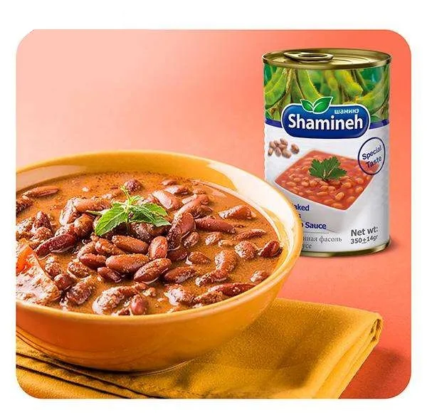 کنسرو لوبیا چیتی با سس گوجه فرنگی شامینه - 350 گرم بسته 12 عددی